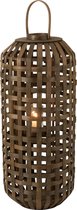 J-Line Lantaarn Windlicht Cylinder Hout Donkerbruin Large