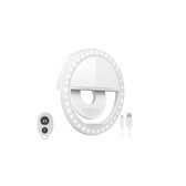 DigiPower Selfie Ring Light DP-VRL1 | Selfie Ring, Smartphone Clip, 3 licht standen, 30 LED's, oplaadbare Li-ion accu, Remote control