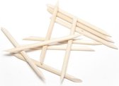 Cuticle pusher / wood sticks - woodsticks - manicure - bokkepoot-pedicure - nagels- houtstokjes - nagelriemen - nagelverzorging - bokkenpoot - 10 Stuks