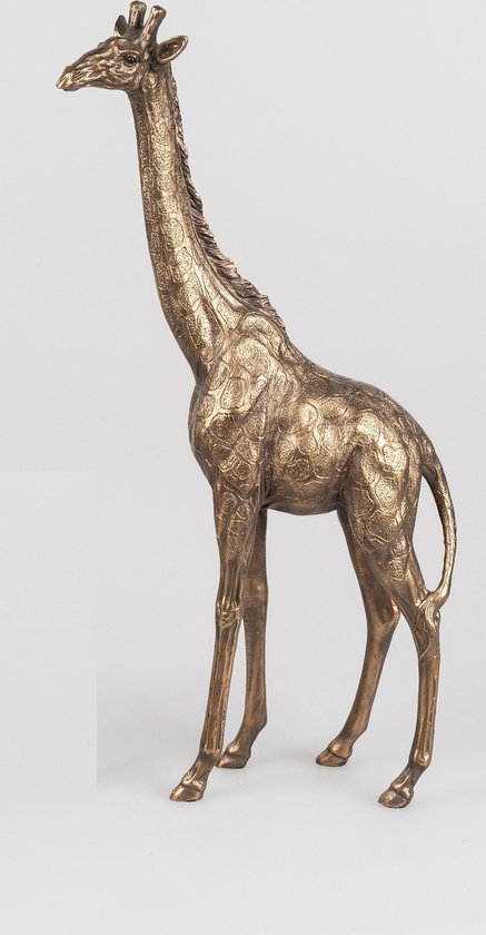 avontuur Afrekenen geur Giraf - Polyserin- goud - 40cm - Beeld - Decoratie | bol.com