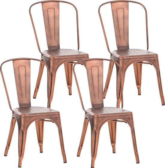 Set van 4 stoelen - Stoelen set - Praktisch - Koper