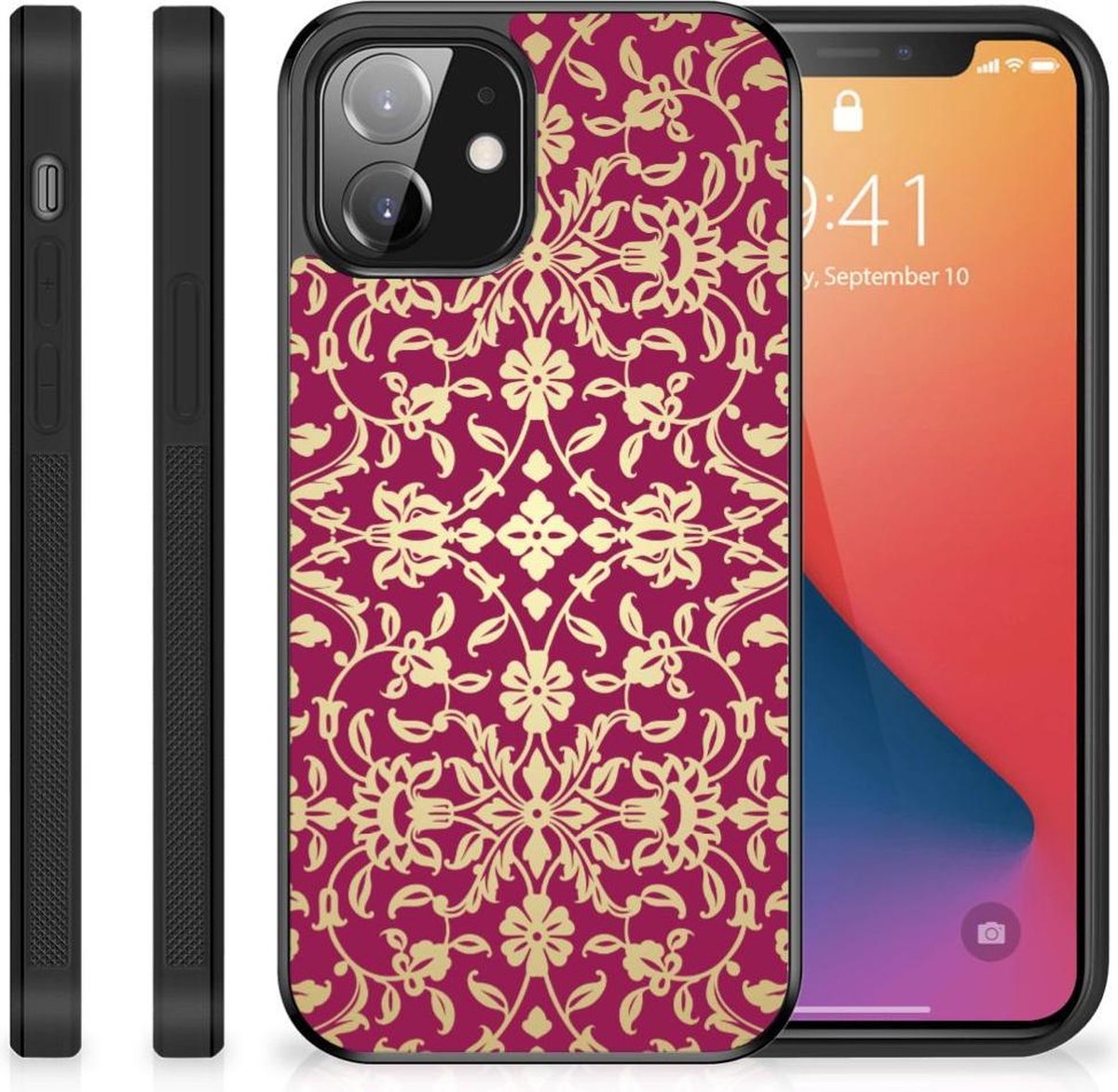 Hoesje TPU iPhone 12 Mini Barok Pink