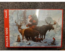 Piatnik puzzel kerst 1000 stukjes - Santa's Team legpuzzel.
