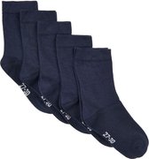 Minymo Sokken Junior Katoen Blauw 5 Paar Maat 19-22