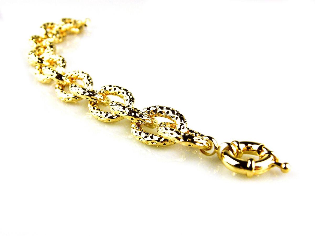 model Marlene Dietrich armband in brons goudkleurige schakels