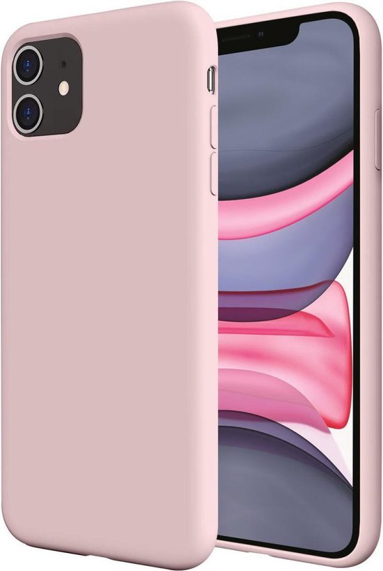 Bestrating Schrijf een brief Ontspannend iPhone 12 hoesje roze en iPhone 12 Pro hoesje roze case siliconen hoesjes  cover hoes | bol.com