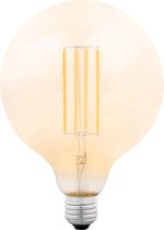 LED filament G125 4W E27 gezellig goudkleur Very Warm White dimbaar