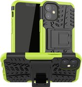Rugged Kickstand Back Cover - iPhone 12 Mini Hoesje - Groen