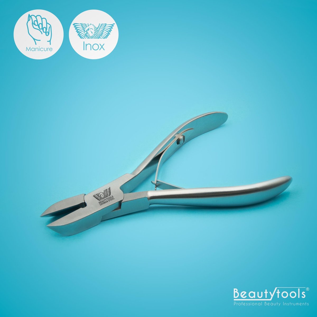 BeautyTools Nagelknipper Basic-Cut - Nageltang voor Teennagels, Handnagels en Nagelhoeken - Pedicure / Manicure tang - Recht Snijvlak 19 mm - INOX (NN-0157)