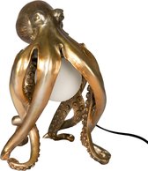 Dierenlamp - tafellamp - Octopus - 25,5x22x34 cm - goud