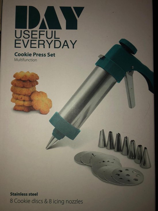 Guniata Churro Maker, koekjespers, roestvrij staal, ergonomische handgreep, taartspuit, garneerspuit met schenktuit en schenktuit voor donuts, koekjes