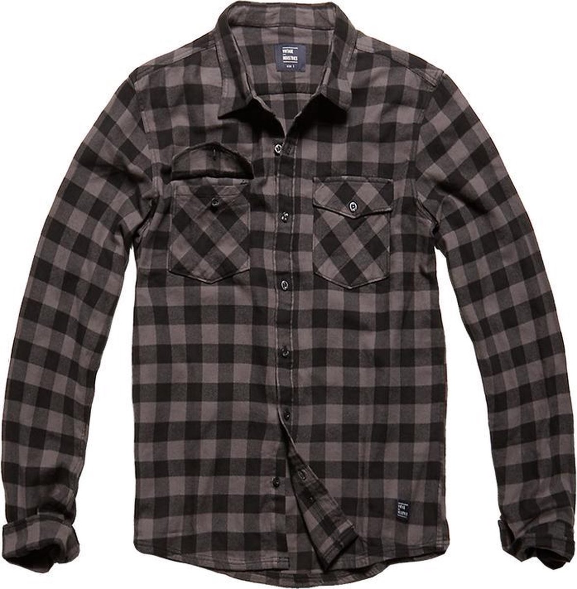 Vintage Industries Harley Shirt Grey Check Heren