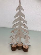 Kerstbomenset - Decoratie - Op hout