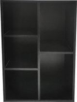 Bibliothèque Vakkie armoire à compartiments - stockage disques vinyle LP - armoire murale - noir
