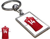 Arsenal Shirt met Jouw Naam - Seizoen 22/23 - Gepersonaliseerde Sleutelhanger met Jouw Naam en Nummer - Cadeau - Verjaardag - Kerst - Kado - Valentijn - Gepersonaliseerd Cadeau - V