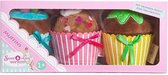 Sweet & Easy Pluche Knuffel Muffins 3-pack 23 cm | Cake & Bake Plush Toy | Muffins Pluche Knuffel voor Kinderen | Donuts Peluche | Bakkerij pluche knuffel | Speelgoed voor kinderen