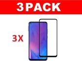 3x Samsung Galaxy M51 glas screenprotector tempered glass (Full Cover)