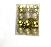 kerstballen|christmas balls| 12 balletjes 3 cm|gift |goud