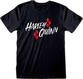 DC Comics Batman Heren Tshirt -S- Harley Quinn Bat Emblem Zwart