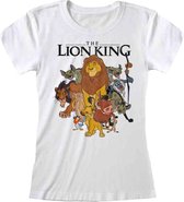 Disney The Lion King Dames Tshirt -L- Vintage Group Pose Wit