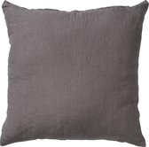 LINN - Kussenhoes LINNEN Charcoal Grey 45x45 cm - grijs