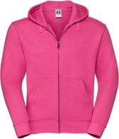 Russell Heren Authentieke Sweatshirt met volledige ritssluiting / Hoodie (Fuchsia)