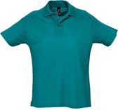 SOLS Heren Zomer II Pique Poloshirt met korte mouwen (Eendenblauw)