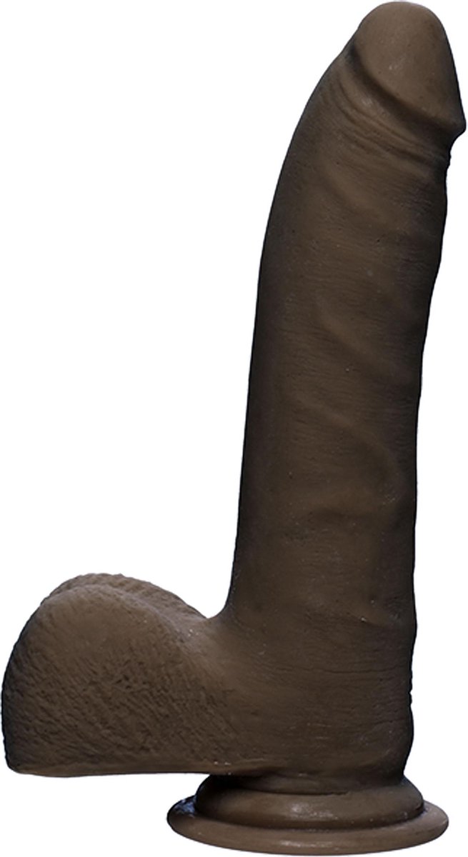 Goedkoopste Doc Johnson D Slim - Dildo - Realistisch - Met Ballen En Zuignap - Bruin - 18cm