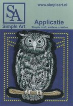 Opstrijk applicaties / Strijk Patch Set / Uil /Formaat: 7,5 x 9,5 cm