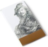 Notitieboekje A7, flip over met ruitjes, Zelf portret, Rembrandt