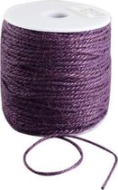 jute koord, 2mm diameter, paars, 100m