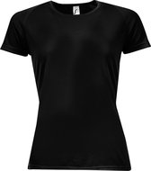 SOLS Dames/dames Sportief T-Shirt met korte mouwen (Zwart)