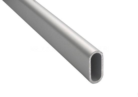 token geloof bijl Gardelux - Garderobe buis ovaal - Aluminium - Lengte : 2 meter - 30x14mm |  bol.com