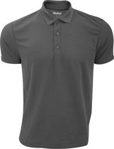 Gildan Heren Performance Sport Dubbel Pique Polo Shirt (Charcoal)