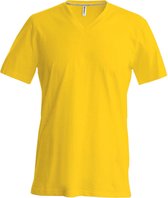 Kariban Heren Korte Mouw V Hals Slim Fit T-Shirt (Geel)