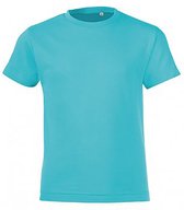 SOLS Kinderen/Kinderen Regent Korte Mouwen Aangepast T-Shirt (Atoll Blue)