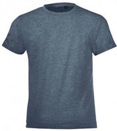 SOLS Kinderen/Kinderen Regent Korte Mouwen Aangepast T-Shirt (Heide Denim)