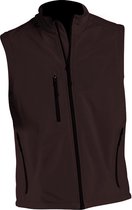 SOLS Heren Rallye Soft Shell Bodywarmer Jacket (Donkere chocolade)