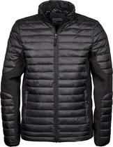 Teejays Heren Gevoerde Volledige Zip Crossover Jacket (Zwart/Zwart)