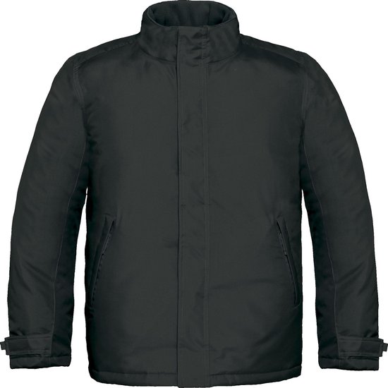 Foto: B c mens real premium windproof thermo isolated jacket waterdichte pu coating zwart 