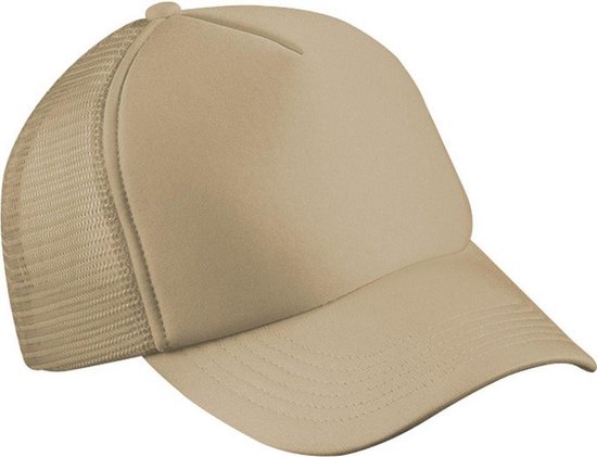 Myrtle Beach Volwassenen Unisex 5 Panel Polyester Mesh Cap (Khaki)