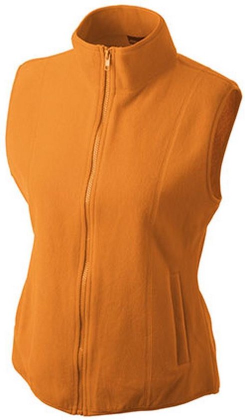 James and Nicholson Vrouwen/dames Microfleece Vest (Oranje)