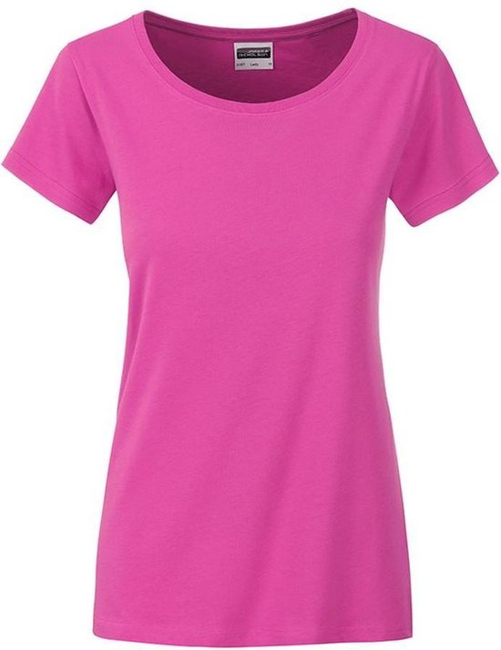 James and Nicholson Dames/dames Basic Organic Katoenen T-Shirt (Roze)