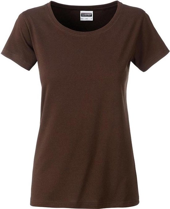 James and Nicholson Dames/dames Basic Organic Katoenen T-Shirt (Bruin)