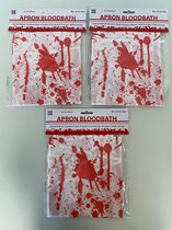 Halloween tafelkleed: bloedspetters op wit tafellaken - set van 3 stuks