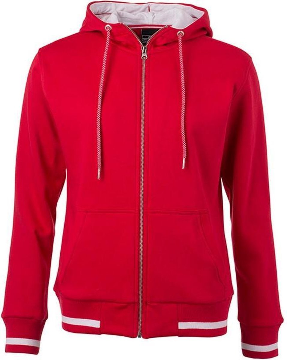 James and Nicholson Dames/dames Club Sweat Jacket Rood