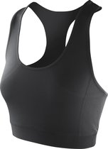 Spiro Dames/dames Softex Stretch Sports Sleeveless Crop Top (Zwart)