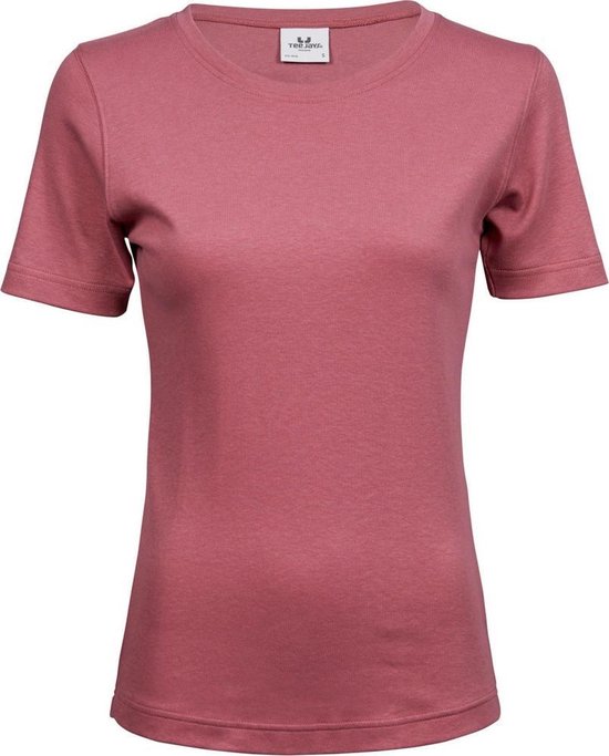 Tee Jays Dames/dames Interlock T-Shirt met korte mouwen (Rose)