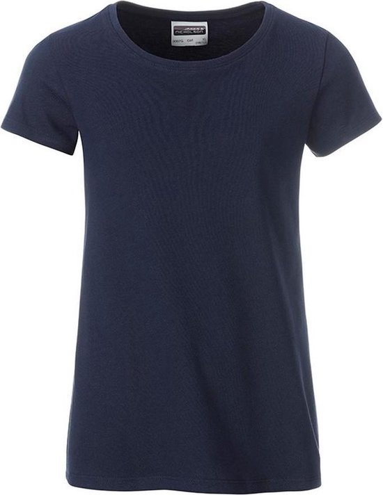 James and Nicholson Meisjes Basic T-Shirt (Marine)