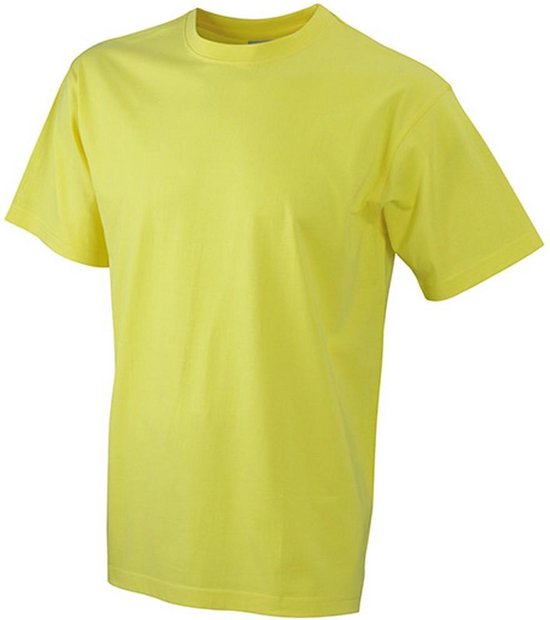 T-shirt rond unisexe James and Nicholson (jaune)
